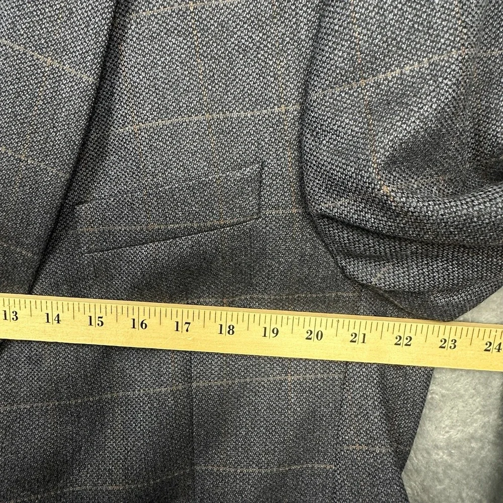 Botany 500 Blazer Sport Coat Suit Jacket Men's 42R Houndstooth 100% Lambswool
